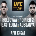 UFC 236, UFC 236 Odds, UFC 236 Opening Odds, Max Holloway, Dustin Poirier, Israel Adesanya, Kelvin Gastelum