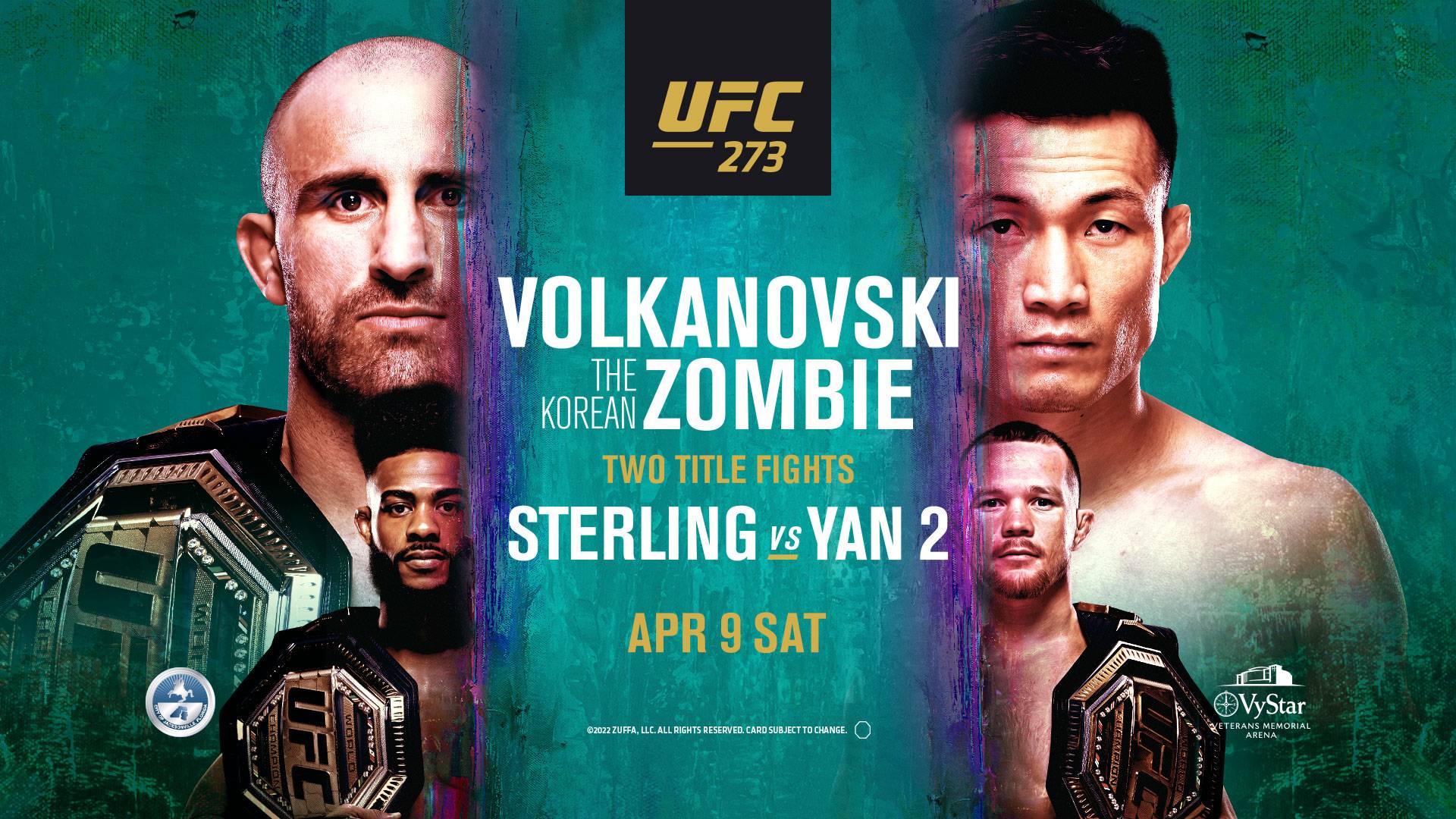 Opening Odds for UFC 273 Volkanovski vs